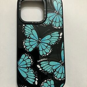 Casetify Teal and Black Butterfly Phone Case